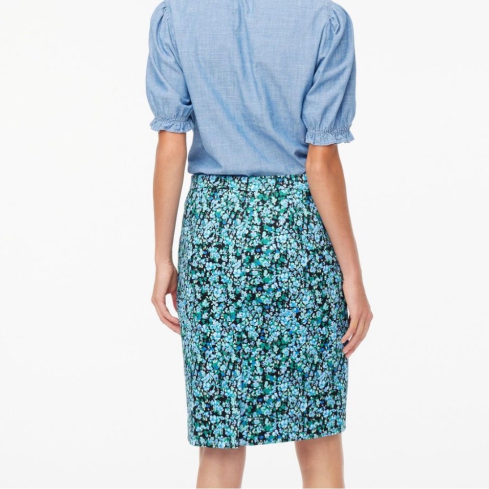 JCrew Sateen Floral Pencil Skirt NWT